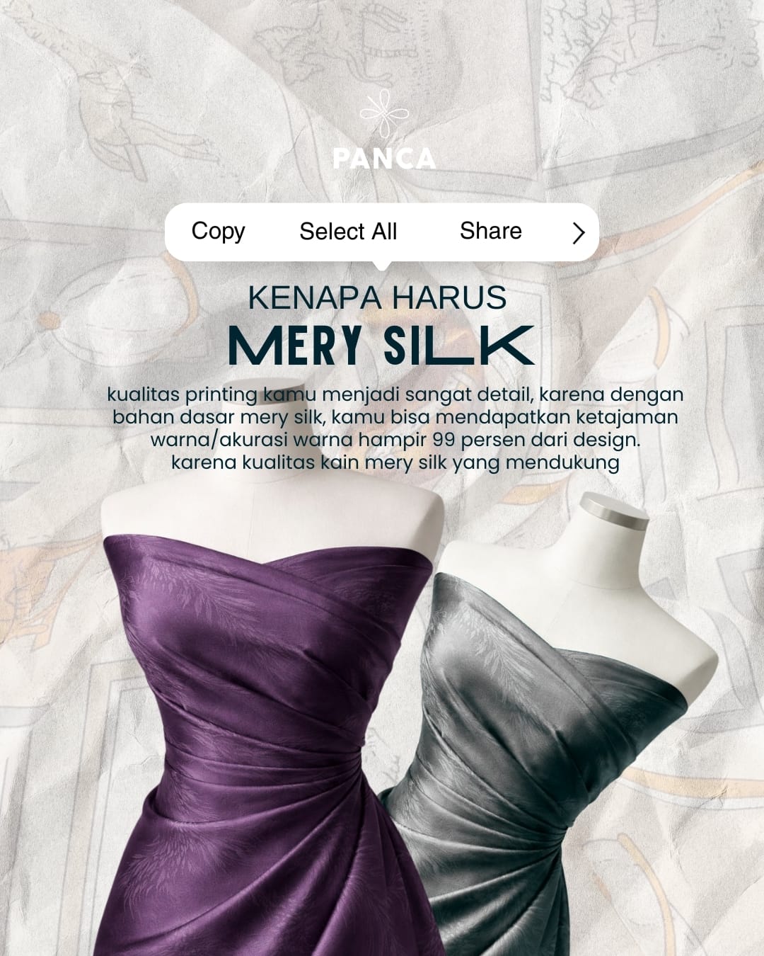 Merry Silk: Kain Glossy yang Tetap Adem & Flowy untuk Gamis - Gambar 3