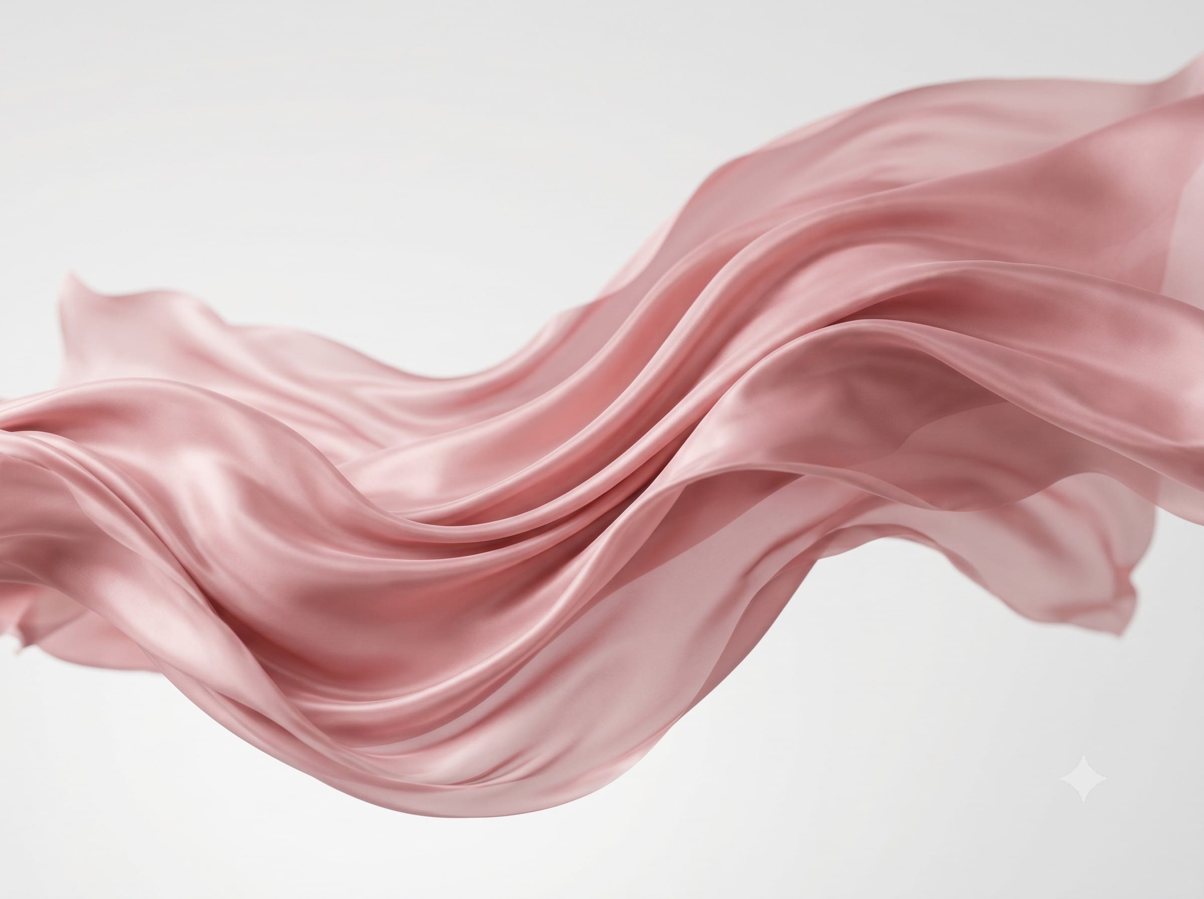 Kain liquid satin warna pink yang ringan dan mengalir