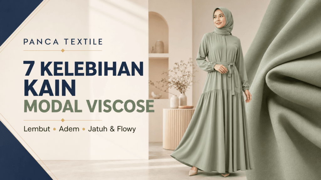 Kain Modal Viscose premium yang lembut, adem, dan jatuh untuk pakaian sehari-hari