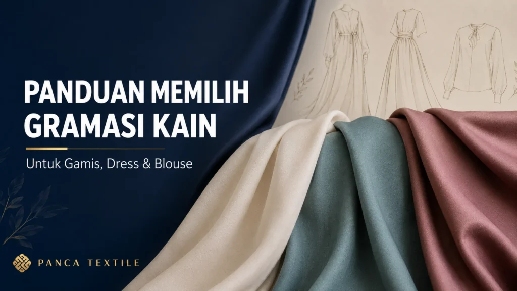 Panduan memilih gramasi kain untuk gamis, dress, dan blouse