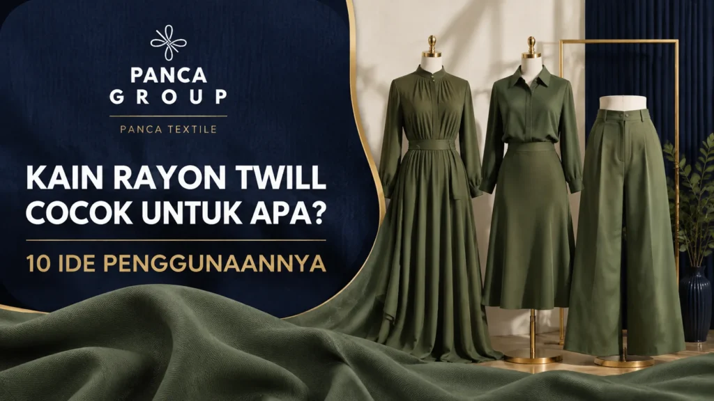 Kain Rayon Twill untuk dress, blus, rok, dan kulot dari Panca Textile