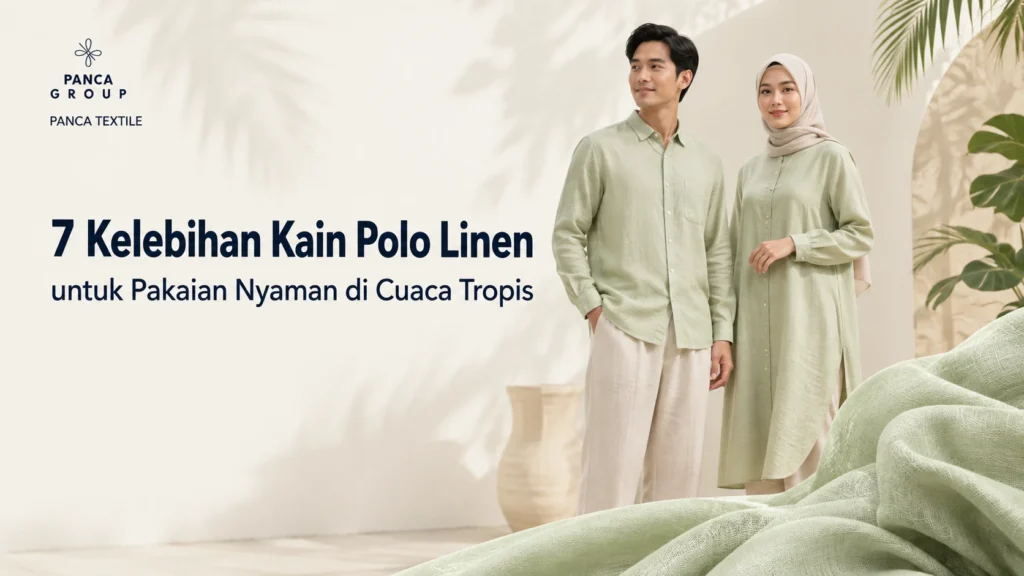 Kain Polo Linen untuk pakaian nyaman di cuaca tropis dari Panca Textile