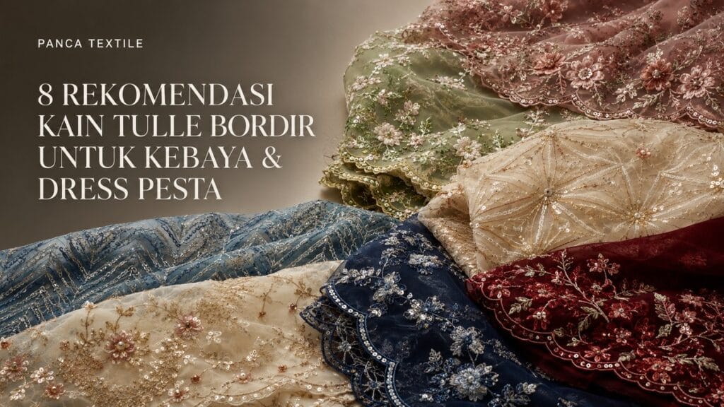 8 rekomendasi kain tulle bordir untuk kebaya dan dress pesta