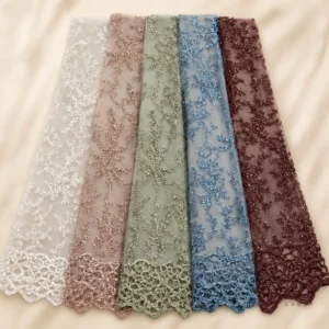 Pilihan warna kain tulle bordir Sterling Panca Textile