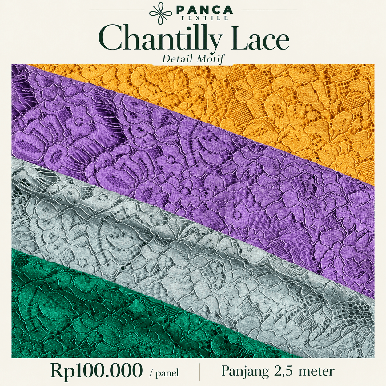 Chantilly Lace detail motif floral