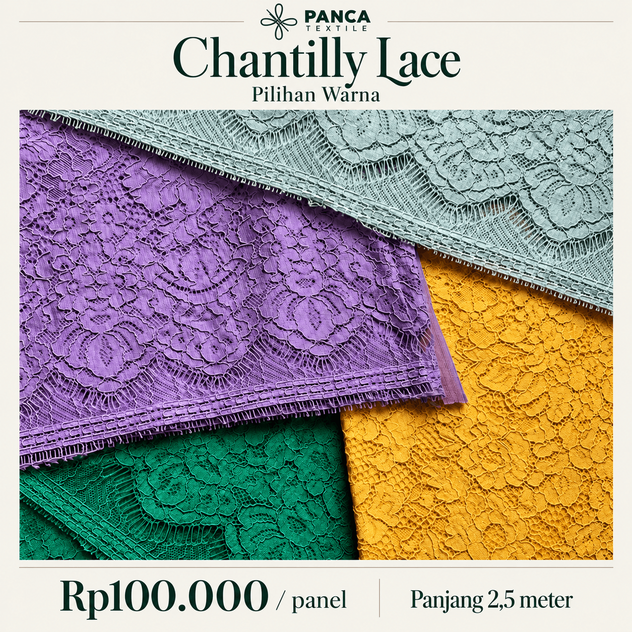 Chantilly Lace Panca Textile - pilihan warna